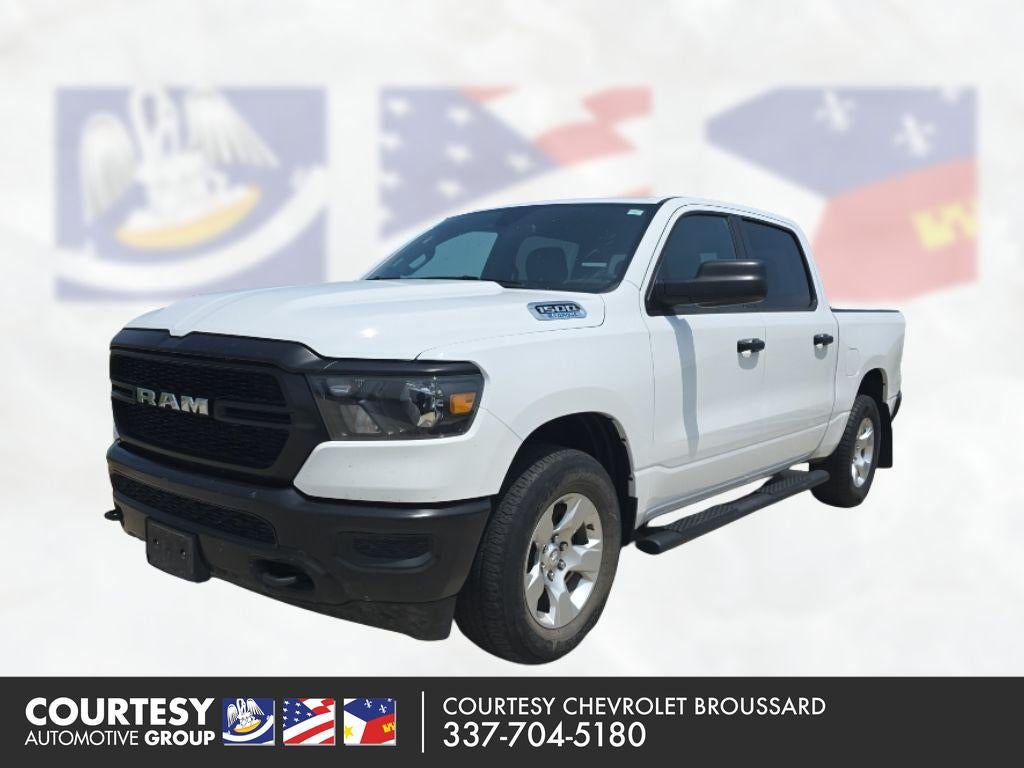 2024 RAM 1500 Tradesman in White — front three-quarter view