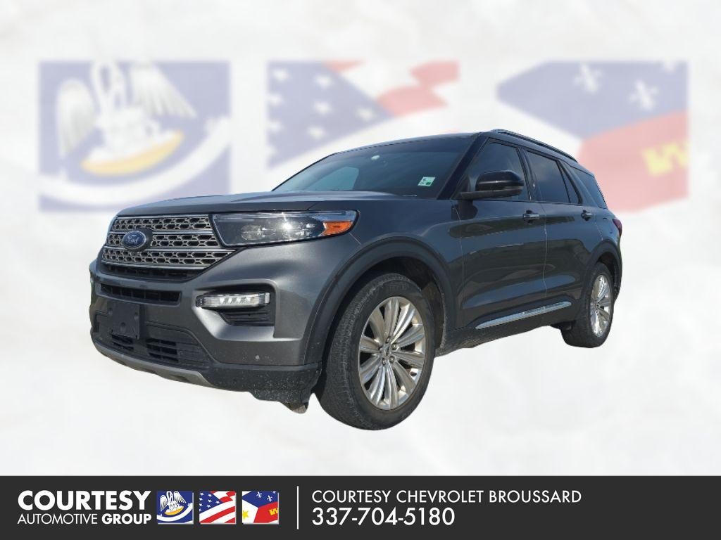2022 Ford Explorer Limited in Gray — front three-quarter view