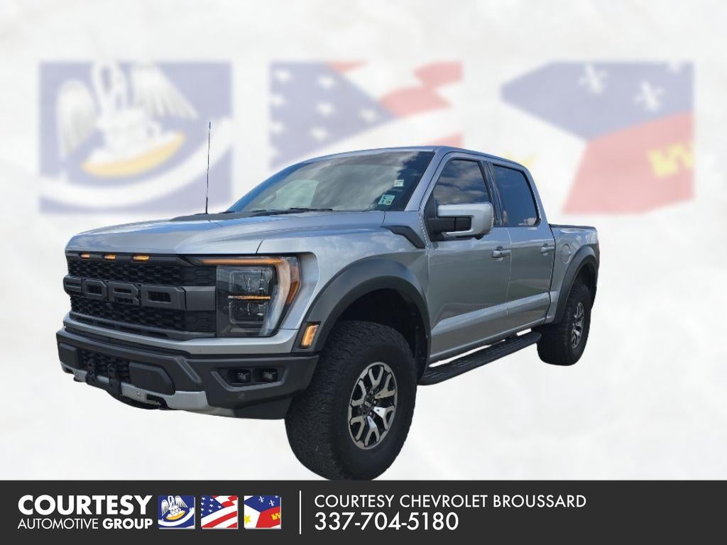 2022 Ford F-150 Raptor in Silver — front three-quarter view