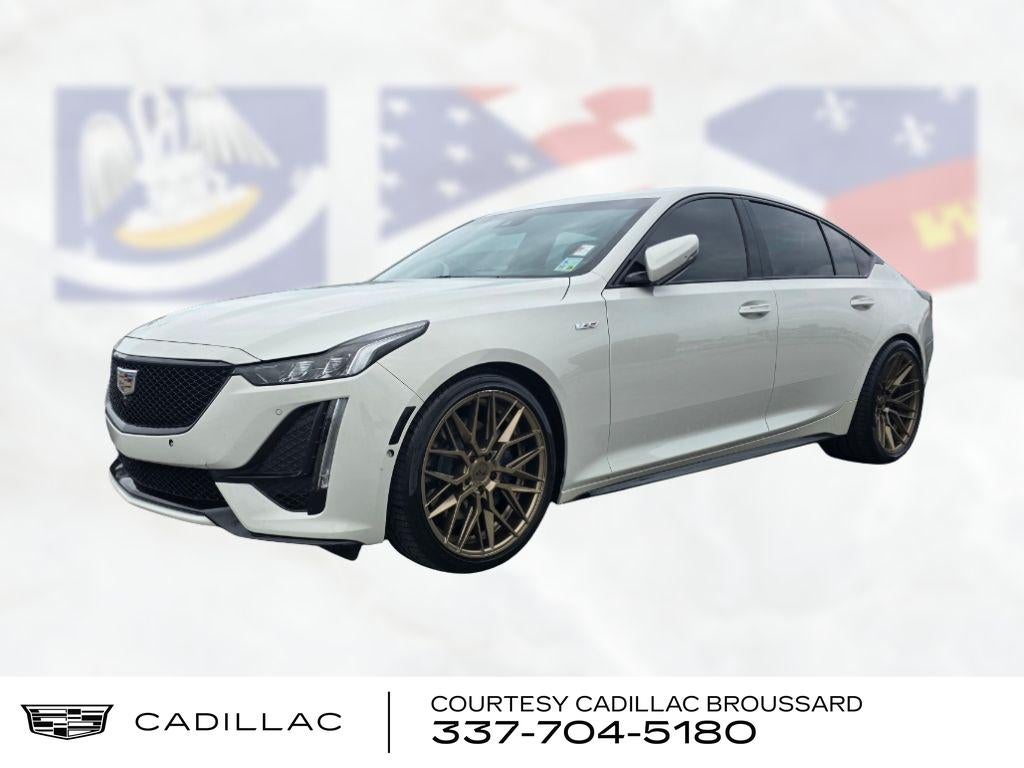 2021 Cadillac CT5-V V-Series in Rift Metallic — front three-quarter view