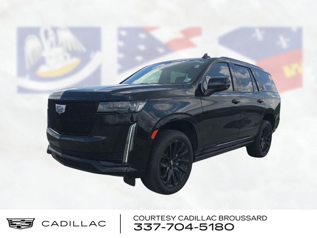 2023 Cadillac Escalade Sport in Black Raven — front three-quarter view