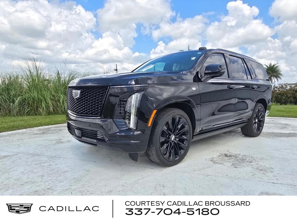 2025 Cadillac Escalade Sport Platinum in Black Raven — front three-quarter view