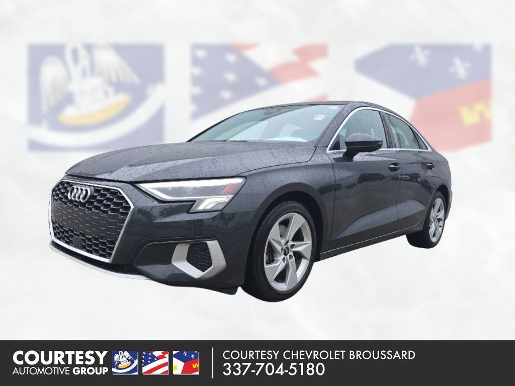 2023 Audi A3 Premium in Gray — front three-quarter view